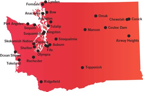 map of washington casinos